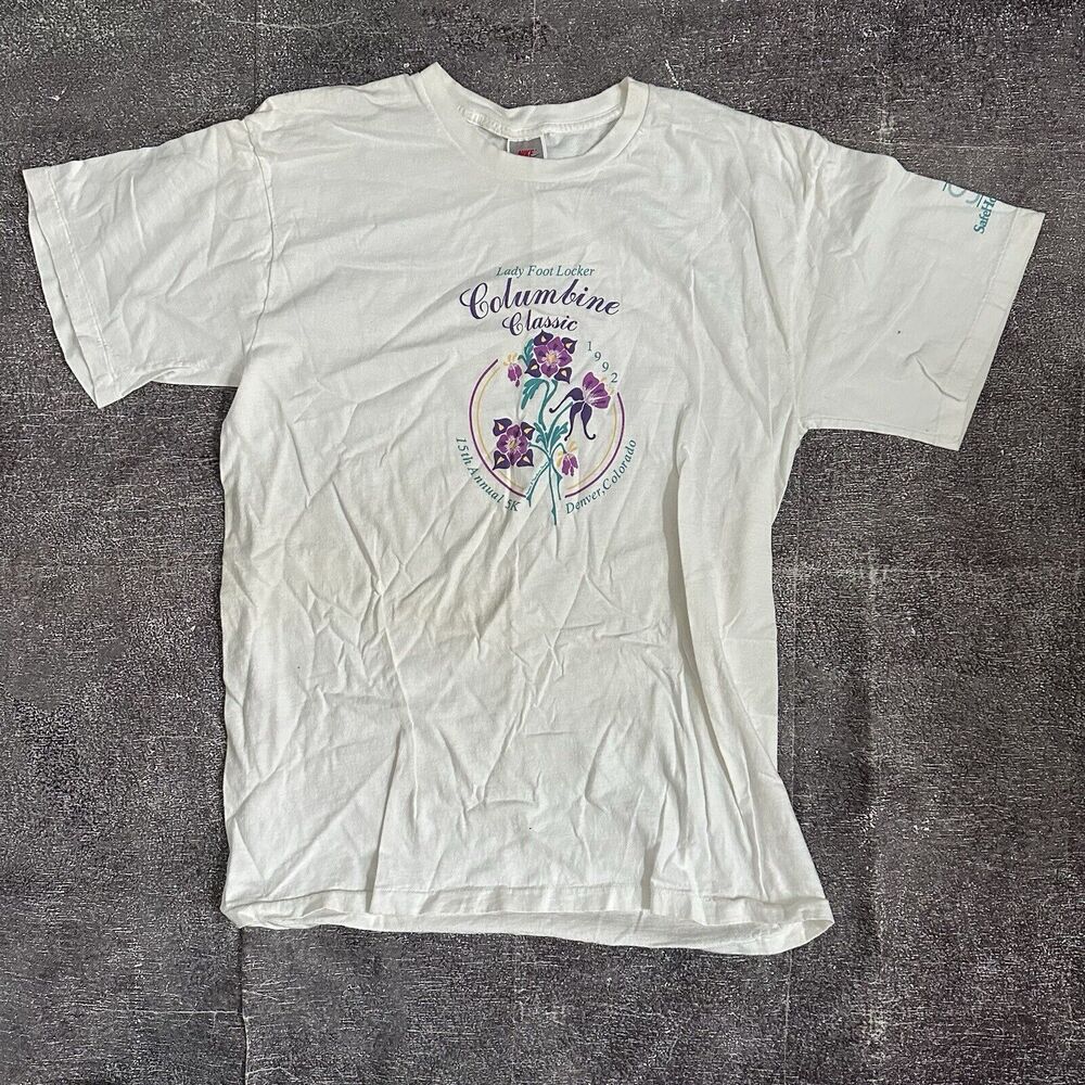 Men's Vintage 90's Nike Gray Tag Columbine High School Classic 5K T Shirt Sz XL